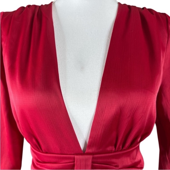 ASTR THE LABEL Friday Plunging Red Romper, Size XS. - Picture 8 of 15